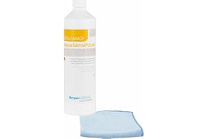 PALATINA WERKSTATT Berger-Seidle | Aqua-Satin Polish-Pflegset | Reinigungs- und Pflegemittel für geölte und geölte/gewachste Holzfußböden | 1 Liter | + hochwertiges Poliertuch