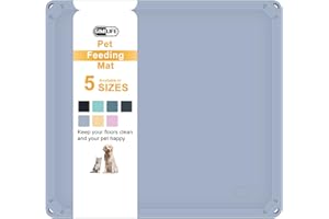 Gimilife Silikonowa mata na karmę dla psów i kotów, do jedzenia i wody, antypoślizgowa mata do karmienia psów i kotów z wysokimi ustami, podkładka dla zwierząt domowych, mata pod miskę dla