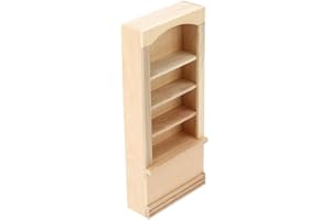 ZERODIS Libreria in Legno Modello 1:12 Mobili in Miniatura per Bambole Mini mobili Modello Giocattolo Decorazione Accessorio per Bambole Accessorio per casa delle Bambole Fai-da-Te(di Legno)