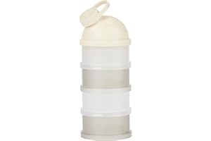 Babymoov Milchpulver Portionierer Baby - Stapelbar, 4 Fächer, ergonomischer Ausguss, Milchpulver Aufbewahrungsbox - Beige