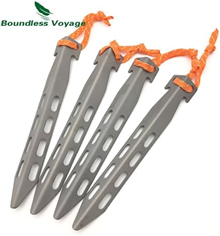 Boundless Voyage 4/8/12 pcs Outdoor Titanium Tent Pegs