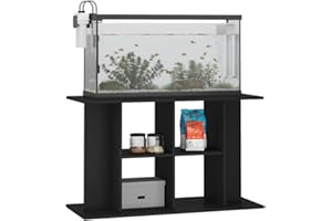 Gecheer Support pour Aquarium 100x40x60 cm Bois D'ingénierie, Meuble de Base avec Compartiment de Rangement pour Aquarium, Table D'aquarium pour Réservoir de Poisson