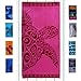 Produktbild DecoKing 20456 Strandtuch 90x180 cm Baumwolle Frottee Velours Badetuch Duschtuch Fuchsia rosa rot Pink Turtle