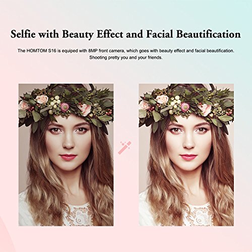 HOMTOM S16 3G Smartphone Ohne Vertrag Android 7.0 5,5 Zoll Display(18: 9) Quad Core Dual SIM 2GB RAM+16GB ROM 8MP+2MP+5MP Kameras Fingerabdrucksensor(Blau)