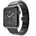 Produktbild OKCS Armband - kompatibel für iWatch 42 mm Series 1, Series 2, Series 3, Series 4, Edition Edelstahl Butterfly Luxus Uhrenband Stainless Steel + Connector - Schwarz