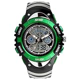 SunJas Kinderuhr Armbanduhr Sportuhr Stoppuhr Digital LED Wecker wasserdicht 30m Casual Sport-Kalender Quarzuhr für Herren Damen Jungen Mädchen Kinder