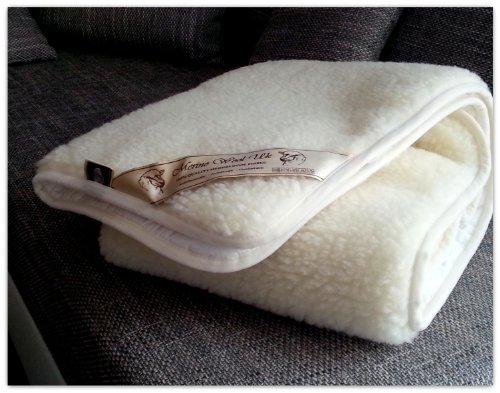 Reversible Mattress Topper Luxury & Warm & Reversible 100% Merino Wool Underblanket , Sheet cot size: 60x120cm