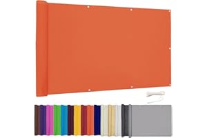 Lingle888 Privacy Screen for Backyard Deck Patio Balcony Fence Porch Sun Shade PVC UV Protection Sun Wind 8 Days Delivered 14 Colors 20 Sizes 420D(Orange,0.6x4m)