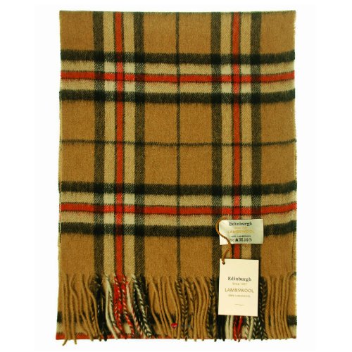 Preisvergleich Produktbild Edinburgh Reine Lammwollschal in Thomson Camel Tartan