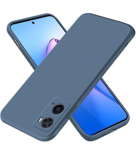 Topme Custodia In Silicone Per OPPO A76 / A96 (6.56″) – Cover Morbida Con Retro Spazzolato, Protezione Anticaduta – Blu - 2