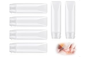 AOYEGIC Set med 6 reseflaskor, påfyllningsbara genomskinliga kosmetiska behållare, kosmetiska flaskor att fylla, tomma resebehållare, reseflaskor, flytande behållare (30 ml)