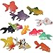 Model Plastic Goldfish Toys Set Pack of 12 Colorful
