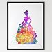 Dignovel Studios A4 Cinderella Disney Princess watercolour Print Wedding Gift Fine Art Print Children's Wall Art Wall Decor Art Home Decor Wall Hanging N232-Unframed