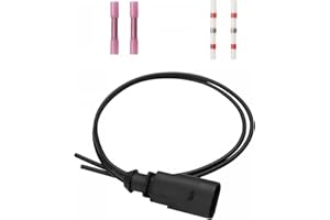 IUSOT 2-PinStecker Reparatursatz Kabelbaum 1J0973802 für ABS ESP Temperatursensor Elektrische Anschlussklemme für VW Au-di sko-da se-at A4 A6 A8 Q5 Q7 Golf Kabel Stecker Set