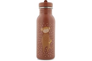 TRIXIE BABY Trixie – Trinkflasche für Kinder aus Edelstahl 500 ml – Mr. Monkey (Affe)