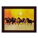 eCraftIndia Running Lucky Horses Design Satin Matt Texture Framed UV Art Painting RS.360.00