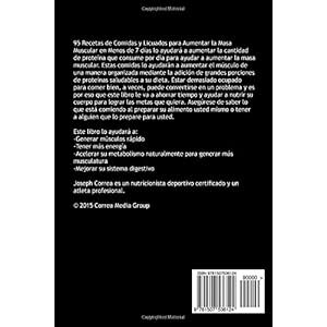 95 Recetas de Comidas y Licuados para Aumentar la Masa Muscular en Menos de 7 dias: No Espere Mas  para Aumentar su Masa Muscular