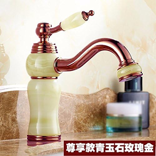 GBHNJ Taps Bathroom Basin Hot And Cold Jade Stone Single Hole Single Handle Mixer V
