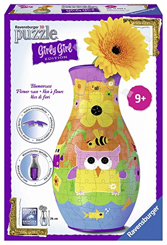 Preisvergleich Produktbild Ravensburger Girly Girl, 3D Puzzle Vase, Design Eulen, 216 Teile (12050)
