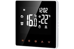 GALAPARE WiFi Termostato Inteligente, Controlador Digital de Temperatura Pantalla LCD Pantalla táctil Semana Programable Termostato de calefacción de Piso eléctrico para el hogar Oficina Escolar Hotel 16A