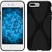 Produktbild PhoneNatic Case für Apple iPhone 8 Plus Hülle Silikon schwarz X-Style + 2 Schutzfolien