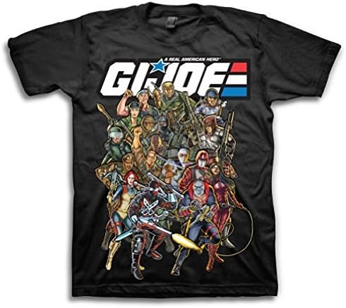 G.I. Joe Real American Hero Characters Adult Black T-Shirt