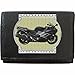 Produktbild KAWASAKI ZZR 1400 Schwarz Weiß Klassek Leder Schlüsseletui Schlüsselleiste mit Haken Motorrad Bike Zubehör Geschenk mit Metall Box NICHT OFFIZIELLE Kawasaki Produkte