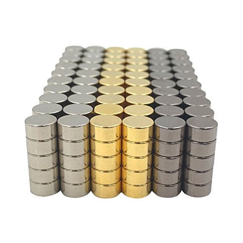 ODEEN® Mini Magnete 50 Stück – NEODYM – ULTRASTARK- 6 x 3 mm – Extra starke kleine Mini-Magnete für Whiteboard, Kühlschrank, Magnettafel, Magnetstreifen, Pinnwand und für die Werkstatt (Gold) - 2