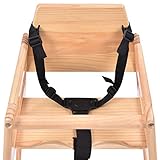 Kombihochstuhl Kinderhochstuhl Babystuhl Kinderstuhl Hochstuhl mit Sicherheitsgurt Baby Stapel Hochstuhl Holzhochstuhl - 5