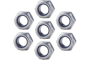 RADSO® M7 (7mm) Steel Nyloc Locking Thin Nuts (Type T - DIN 985), Bright Zinc Plated, Self-Locking with Nylon Insert, Metric Hexagon HEX NYLOC - requires 11mm Spanner - Pack of 20
