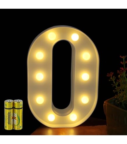 Lettres Lumineuses Licorne LED - 26 Lettres + 9 Chiffres, 18 Couleurs Changeantes, Télécommande, Piles AA