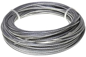 PauLi Edelstahldesign® STAHLSEIL (Ø 5mm / 10m, 7x7 mittelweich) A4 Edelstahl INOX | | Rankhilfen für Kletterpflanzen Befestigung Sonnensegel 4x5 Umlenkrolle Stahlseil Edelstahlseil