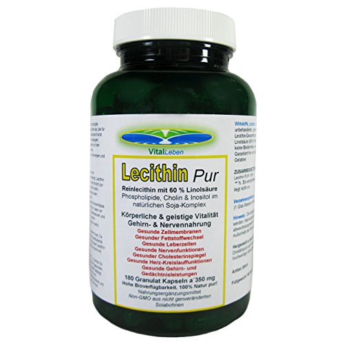 Preisvergleich Produktbild Lecithin Pur, 180 Granulat-Kapseln a 350mg, #25610