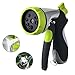 Produktbild uxradg Gartenschlauch Düse Spray Gun, Metall Düse mit Heavy Duty 8 einstellbar Bewässerung Muster, rutschfest und stoßfest für Bewässerung, Pflanzen, Reinigung, Waschen und Duschen Pets