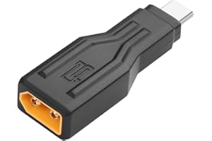 CERRXIAN Adaptateur XT60 vers Type C, connecteur de charge XT60 mâle vers USB Type-C mâle, adaptateur d'extension XT60 vers USB C 100 W 20 V/5 A pour ordinateur portable, projecteurs