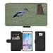 Produktbild Grand Phone Cases PU Leder Leather Flip CASE Cover HÜLLE ETUI Tasche Schale // M00141157 Asian Open Bill Stork Openbill Stork // Samsung Galaxy S6 (Not Fits S6 Edge)