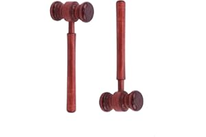 AIPWEYT STORE Richter Hammer Shot Woody Hammer Richter Holzhammer Holzhammer,Hölzerner Auktionshammer,Holzhammer und Soundblock-Set für Richter Anwalt Student Auktion Verkauf Meetings,2PC ﻿
