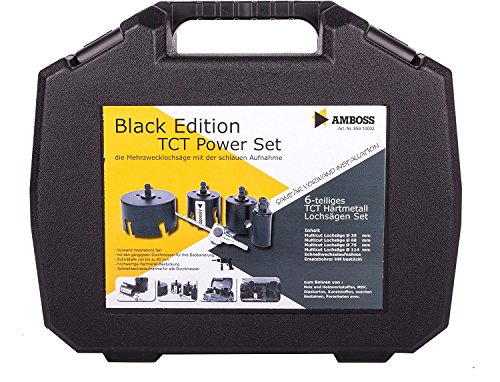 Amboss HM Universal-Lochsägen „Black Edition TCT Power Set“ – 11 teilig Ø 22-114 mm - 4