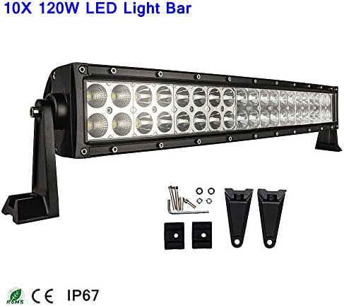 Greenmigo 10Pcs 120W Work Light LED Driving Light Additional Headlights Driving Lamps Offroad Lamps LED Light Bar Fog Lights Flood Light 60° - Cool White Waterproof IP67 12V 24V 10600lm