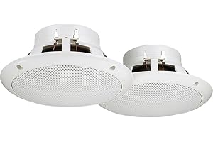 MONACOR SPE-265/WS Marine-Lautsprecher, 61 Watt, 8 Ohm, 8.55 lbs, Fernbedienung, Deckenmontage, Wasserdicht, Batteriebetrieben, Outdoor/Marine/Portable Audio, Funktional und Robust, Lautsprecher