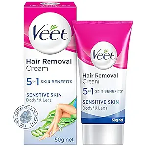 Veet Silk & Fresh Hair Removal Cream, Sensitive Skin - 50 g