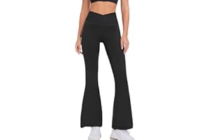 Zilams Pantalones de Yoga para Mujer Cintura Alta Bootcut Yoga Pants Acampanados Pantalones de Jazz Trabajo Elasticos Comodos Casual Flared Leggings Deportivos Pantalon para Fitness Entrenamient