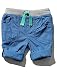 M&Co Baby Boy Blue Tie Front Adjustable Length Pull On Summer Poplin Cotton Trousers Blue 2/3 Yr