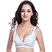 HOOH® Women's Comfort Nursing Underwear Front Button Wirefree Bra (M, Blue Apple Pattern)