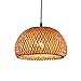 Produktbild Hochwertige Single Head Amerikanischen Stil Rural Bambus Decke Pendelleuchte Restaurant Rattan Art Kronleuchter Wohnzimmer Innenraum Schlafzimmer Cafe Hängelampe (Lampenschirm Höhe: 20 cm * Durchmesser: 30cm)