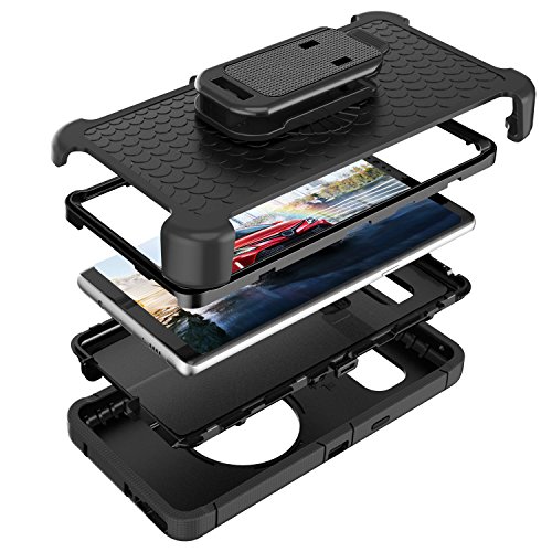BENTOBEN Funda Samsung Galaxy Note 8  Carcasa Cover Case Protector Kickstand   Belt Clip Pesado 360    Protecci  n Antigolpes y Anti-rasgu  os Funda para Samsung Galaxy Note 8  6 3 Pulgadas   Negro