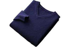 Vogrtcc Herren-Pullover Aus Kaschmir Mit V-Ausschnitt, Business-Casual-Strickpullover