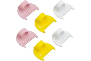 TRLREQ Bloqueo de punto de borde y medidor de costura, herramienta de medición de aguja de coser, mini regla de dedo de costura para puntadas uniformes, plantillas de costura de 4 mm, (6 piezas)