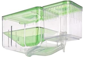 UOTYLE MC MEICHUANG Acrylic Double-Layer Fish Breeding & Isolation Box Multi-Function Fry Hatching Incubator with V-Shape Divider for Baby Fish Injured Shrimp Aquarium Tank Parenting Container