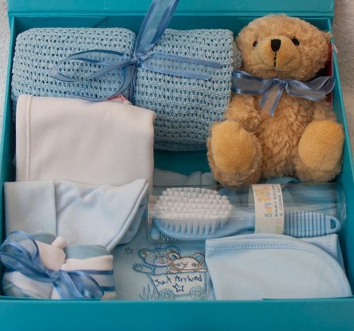 New Baby Layette Keep Sake Gift Set (Blue)